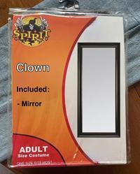 SPIRIT Clown Included: Mirror ADULT Size Costume ONE SIZE FITS MOST