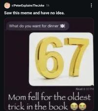 r/PeterExplains TheJoke 1h Saw this meme and have no idea. What do you want for dinner 67 Read 632 Mom fell for the oldest trick in the book