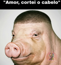 "Amor, cortei o cabelo" Sobrau