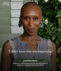 On November 24th, Instagram page @PopSugarAU posted a graphic highlighting Cynthia Erivo's response to learning that people were taking the lyrics of the song "Defying Gravity" and "really holding space with that." Erivo is quoted to have said, "I didn't know that was happening."