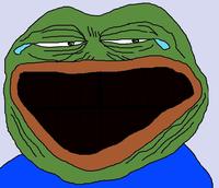 Pepe laughing crying