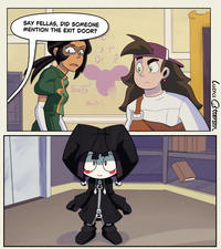 SAY FELLAS, DID SOMEONE MENTION THE EXIT DOOR? 5022 EXIT DOOR Lutra Ottersan