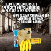 HELLO R/DOGELORE USER, I APPRECIATE YOU VOLUNTEERING TO PARTAKE IN MY EXPERIMENT NOW I ASSUME YOU BROUGHT THE CYLINDER (5.1IN LENGTH, 4.5IN GIRTH) CORRECT? milk chocolate m&ms MEHADRIN SINAUTTO Butter