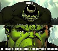 at MESH GUYS... AFTER 30 YEARS OF GIGS, I FINALLY GOT TINNITUS