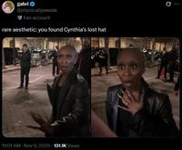gabri @physicallyxweak Fan account rare aesthetic: you found Cynthia's lost hat 11:01 AM Nov 9, 2025 131.1K Views Q