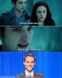 A "Twilight Comic":https://knowyourmeme.com/memes/twilight-comics shared to the 📚Twilight Shitposting💿 "Facebook":https://knowyourmeme.com/memes/sites/facebook-meta group, referencing the White Robert Pattinson "meme":https://knowyourmeme.com/memes/memes.