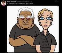 Jake Walker @jake_doubleyoo. 11h hi welcome to our normal restaurant. Q