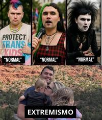 PROTECT TRANS KIDS “NORMAL” “NORMAL” "NORMAL" EXTREMISMO
