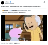A "tweet":https://knowyourmeme.com/memes/sites/twitter-x using a "GIF Caption":https://knowyourmeme.com/memes/gif-captions format, showing Pim and "Mr. Boss":https://knowyourmeme.com/memes/mr-boss from "_Smiling Friends_":https://knowyourmeme.com/memes/subcultures/smiling-friends dapping each other up. 