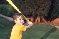Playing baseball, 1950s