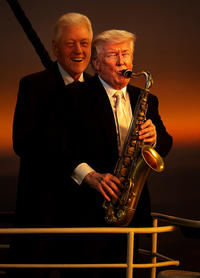 Trump and Clinton on the titanic 