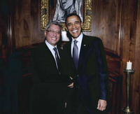 Barack Obama with Dean Devlin