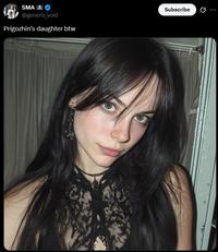 A tweet of Polina Prigozhin. The tweet reads, "Prigozhin’s daughter btw."