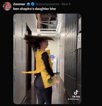 A post reading, "Ben Shapiro's daughter btw" over a photo of Brett Cooper. She is not Shapiro's daughter.