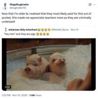 A "quote-tweet":https://knowyourmeme.com/memes/quote-retweets-qrts of a "Hey Men" and They Are Pigs "tweet":https://knowyourmeme.com/memes/sites/twitter-x about a clip from the "Sabrina Carpenter":https://knowyourmeme.com/memes/people/sabrina-carpenter music video for her song "Manchild."