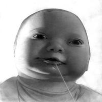 The original baby artwork by artist Dallas Rayburn that was used for the AI Baby Holding Laugh video "meme":https://knowyourmeme.com/memes/memes.