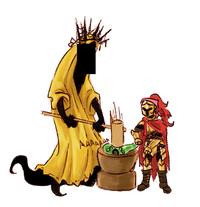 X user @MaytheEpicGamer posted artwork inspired by Wifies's Minecraft ARG adaptation of the 1895 Robert W. Chambers book _The King in Yellow_ on November 18th, 2025.