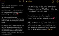 < Notes So... November 23, 2025 at 10:05 There's a leaked video circulating online of us at a retirement home. While the reception is mainly positive, there are quite a few unkind comments-- mainly people asking if we're "satire". We know our content can seem playful and fun, but comments like this really affect us, as we are aspiring to be legitimate artists. But we're not going to let this negativity stop us, in fact, we've been actively using it as fuel to prove the haters wrong, which is why we are currently in the process of creating ORIGINAL music! That's right, we're working on our debut single! < Notes debut single! Simultaneously, we are blown away by all the support from our TRUE fans- All of you Throbbers in the Throb Mob. So we just want to make this clear: We are not a joke. We are Boy Throb. (P.S.: We'll be releasing a full video of our retirement home performance tomorrow that will hopefully give you more context. It was an AMAZING experience MM)