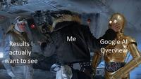 Results I actually want to see Me Google Al Overview