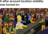 X after account location visibility was turned on: D