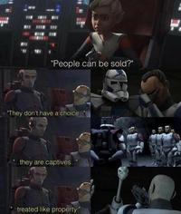 "People can be sold?" "They don't have a choice they are captives..." treated like property." TEST CLASS R