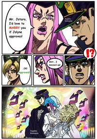 m Mr. Jotaro, I'd love to MARRY you if Jolyne approves! Tumblr: kinitajojo ...OK! Approved! S---.... I messed up! 13 ゴイ ゴ ゴ ศ Tumblr: kinitajojo Tokyo MX
