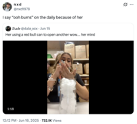 A "quote-tweet":https://knowyourmeme.com/memes/quote-retweets-qrts of the Crystalynn_8 Making a Red Bull Drink "TikTok":https://knowyourmeme.com/memes/sites/tiktok video from late 2025.