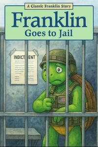 An AI "Franklin":https://knowyourmeme.com/memes/subcultures/franklin-the-turtle book cover parody. The parody has Franklin going to jail.