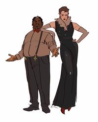 Husk and Angel Dust as humans 