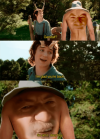 Gandalf? I'm glad you're back. So am I, deer boy.