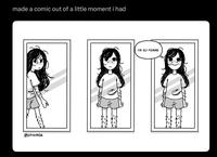 made a comic out of a little moment i had @sinxmilk I'M SO FEMME