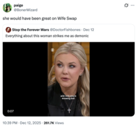 A "tweet":https://knowyourmeme.com/memes/sites/twitter-x about Erika Kirk, the widow of late right-wing political organizer "Charlie Kirk":https://knowyourmeme.com/memes/people/charlie-kirk, concerning her CBS Town Hall Interview in December 2025.