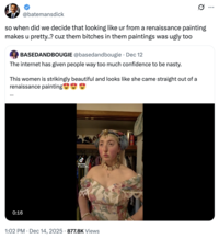 A "tweet":https://knowyourmeme.com/memes/sites/twitter-x about "TikToker":https://knowyourmeme.com/memes/sites/tiktok Alana O'Brien, also known as Alana.28 or the Renaissance Girl.