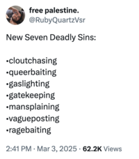 A "tweet":https://knowyourmeme.com/memes/sites/twitter-x using the "slang":https://knowyourmeme.com/memes/internet-slang term "Vagueposting," which describes a type of social media posting that entails being cryptic and intentionally vague about the context being addressed as an "engagement bait":https://knowyourmeme.com/memes/engagement-bait, "gatekeeping":https://knowyourmeme.com/memes/gatekeeping-gatekeep or attention-seeking tactic.