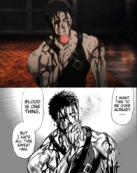 BLOOD IS ONE THING, I WANT THIS TO BE OVER ALREADY BUT I HATE ALL THIS SWEAT -ING.