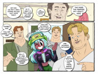 HEY DAD, WE MET A NEW FRIEND ON OUR WAY HOME TODAY. IS IT OKAY IF SHE JOINS US FOR DINNER? OF COURSE, BOYS. THE MORE THE MERRIER, AM I RIGHT? HEHE. THANKS DAD! YOU ARE GONNA LOVE HER! YEAH! AND SHE KNOWS SO MUCH ABOUT VIDEO GAMES NICE TO MEET YOU!" AND JAPANESE CARTOONS! DOLLY IS LIKE, SERIOUSLY THE FUNNIEST PERSON EVER! ИНМ, TRISTAN I THINK You MEAN, ANIME? HEHEHEH "