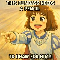 A meme making fun of pencilslop.