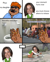 Priya my daughter your stomach hurts now Beautiful and clean toilet you must choose where to release or designated s------- street