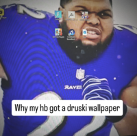 A "meme":https://knowyourmeme.com/memes/memes using the Druski Ravens "AI image":https://knowyourmeme.com/memes/cultures/ai-art, showing internet comedian "Druski":https://knowyourmeme.com/memes/people/druski as Baltimore Ravens running back Derrick Henry.
