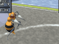 A GIF of Beedrill from Pokemon Stadium using the String Shot attack. The GIF went viral on Twitter in December 2025.