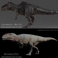 Jurassic World reconstruction Scientific reconstruction giganotosaurus carolinii