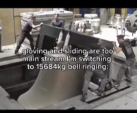 gloving and sliding are too main stream I'm switching to 15684kg bell ringing: