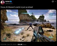 Kelski @kelskiYT Focus, M. Bowser's castle is just up ahead 8:39 PM ⚫ Dec 25, 2025 134.4K Views ties, won PROGRESS 24