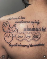 i don't care if i have microplastics in my body. అ know what else is in there? love. joy. ness kind- they will take care of the microplastics