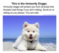 A Tumblr version of the immunity doggo meme.
