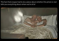 The fact that snopes had to do a piece about whether this photo is real tells you everything about where we're at lol