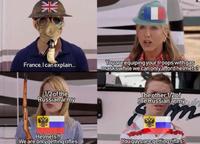 УК УК France, I can explain... You are equiping your troops with gas masks while we can only afford helmets? 1/2 of the Russian army The other 1/2 of the Russian army m Helmets?! We are only getting rifles You guys are getting rifles?