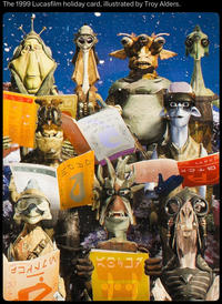 The 1999 Lucasfilm holiday card, illustrated by Troy Alders. コア CPCF