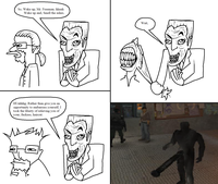 So, Wake up, Mr. Freeman. hhaah Wake up and, Smell the ashes. HUahhhg; Rather than give you an opportunity to embarrass yourself, I took the liberty of relieving you of f------, haircut. your, Wait,