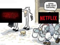 GOOD moR-NinG SUNSHINE!... STRANGER THINGS NETFLIX imgflip.com